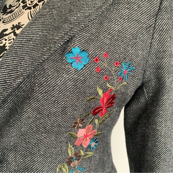 Vintage 90s Y2K Embroidered Blazer - Picture 3 of 13